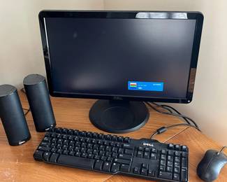 Dell Monitor, Speakers, Keyboard, Mouse
