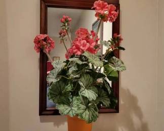 Mirror and display shelf