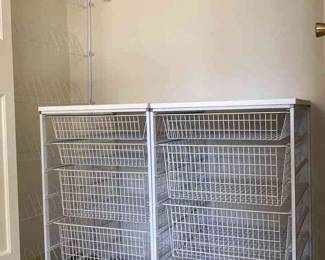 White Metal Basket Craft Etc. Storage Shelves Over The Door Organizer 