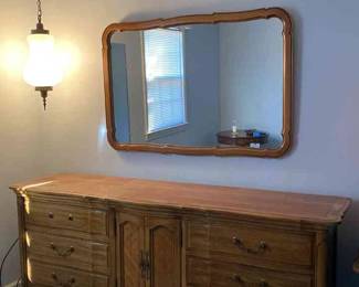 Vintage Large Thomasville Dresser Wall Mirror 
