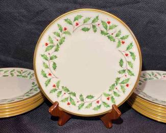 Lenox Dimension Collection Holiday Plates Made In USA 12 