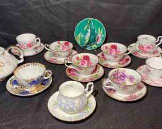 002 Beautiful Teacup Sets and Teapot