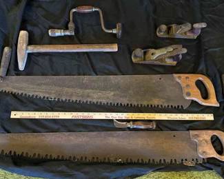 Vintage Hand Tools Saws, Hammers  More