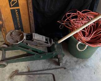 Getting It Done Car Jack  Mechanics Rolling Creeper  Extension Cords 