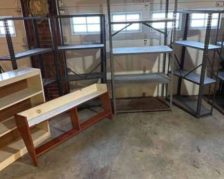 Garage Storage Unit Metal And Wood Shelving 