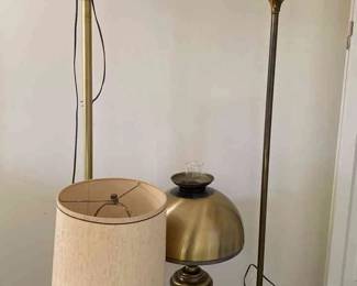 Vintage Assorted Size Brassy Lamps 