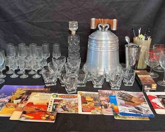 Unique Bar Ware Array Ice Bucket, Decanter, 