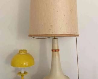 Two Vintage 70s Funky Colorful Retro Lamps  Leviton, Underwriters Lab