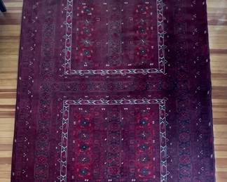Hand Knotted Persian Red Pattern 64" X 96" Area Rug