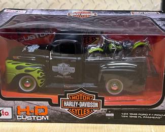 Maisto Harley Davidson 1:24 Model 1948 Ford F-1 Pick-up And 1948 Fl Panhead