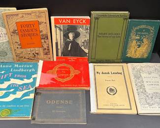 Vintage And Antique Books - William Cowper, Carl Andersen, Van Eyck, Hellen Keller, And More