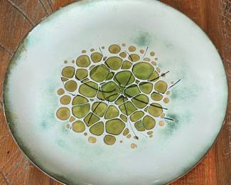 1960's Handmade By Lillian Goldberg Enamel MCM Dish 