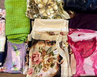 Rayon Blend & Cotton Floral And Solid Color Scarves 