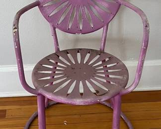 Mid Century Modern Metal Outdoor Patio Chair