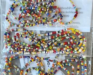 5 Hands Of The Hills, Inc. 36" Seed Bead Thailand Hilltribe Hand Made Necklaces 