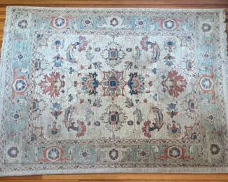 All Wool Vegetable Dyed Hand Woven In Pakistan 7 Foot 7" X 9 Foot 11"