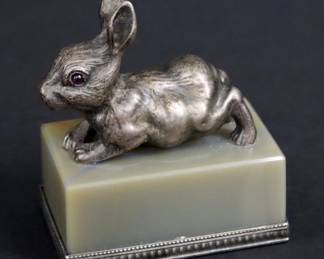 LOT 449 RUSSIAN FABERGE RABBIT