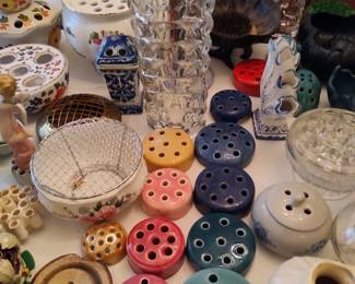 Several Weller Pottery Frogs