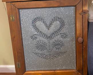 Punch Tin Wall Cabinet