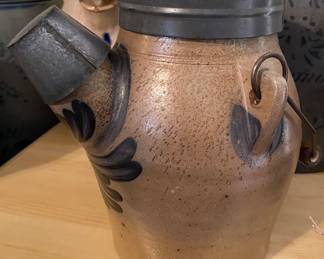 Cobalt Decorated Stoneware Batter Jug