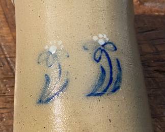 R.E. Albright Cobalt Decorated Utensil Holder