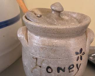 Owen Pottery Honey Pot