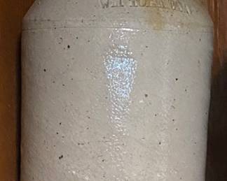 Cobalt Decorated William Toleman Pottery Bottle