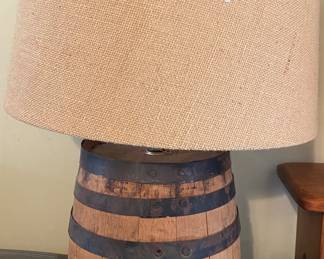 Wooden Barrel/Keg Lamp