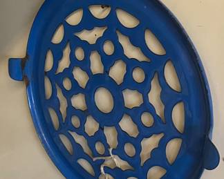 Blue Enamelware Pot Trivet