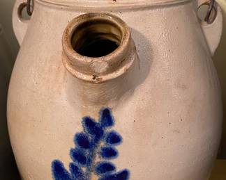 Cobalt Decorated Stoneware Pottery Batter Jug