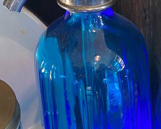 Cobalt Blue Seltzer Bottle