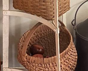 More Oak Baskets with Metal Stand