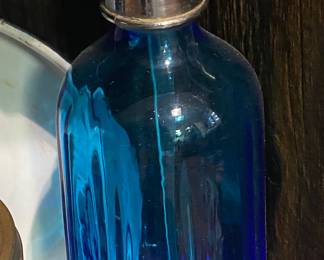 Cobalt Blue Seltzer Bottle