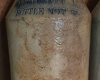 Cobalt Decorated Pentucket Stoneware Bottle