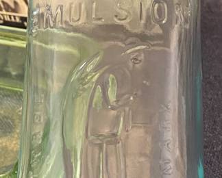 Embossed Scott's Cod Liver Oil Bottle