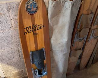 Pair of Vintage Busch Gardens Trik Master Skis