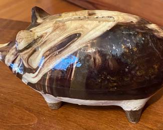 Stoneware Figural Piggy Bank