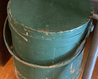 Several Old Firkins (Green Paint)