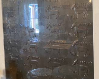 Framed Brown's Mule Uncut Tobacco Sheet