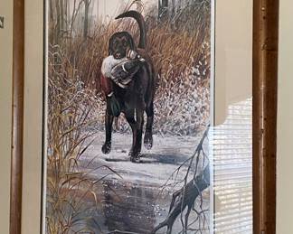 Signed R.J. McDonald Hunting Dog Print
