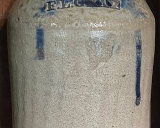 Cobalt Decorated E.L. Gray Stoneware Bottle