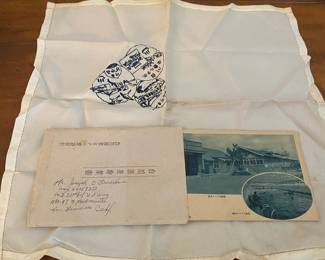 Ww2/Korean Souvenir Handkerchiefs and Post Cards