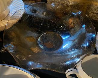 Iris and Herringbone Bowl