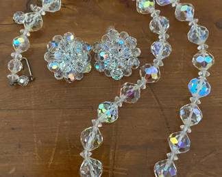 Glass Bead and Earrings Set