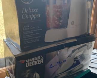 GE Chopper, Black & Decker Iron