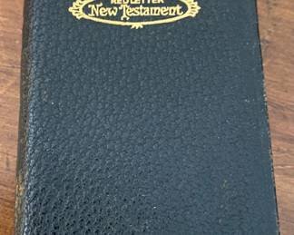 WW2 Carried Bible with Inscription