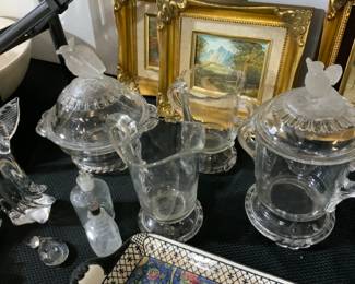 Clear glass collectibles