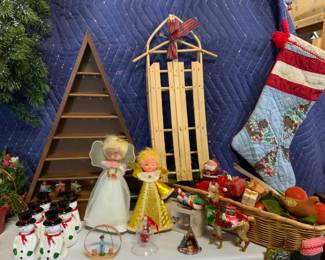 Christmas sled and vintage Christmas 