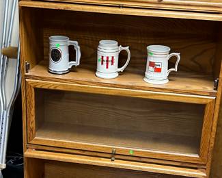Glass door library shelf