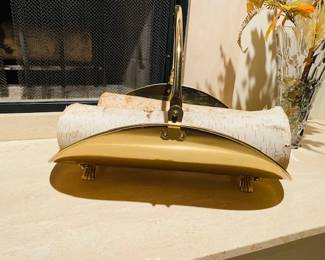 brass fireplace log holder